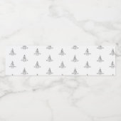 Logo Patroon Kerk Water Etiket (Enkel label)