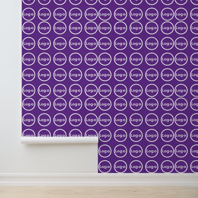  Logo-patroon op Paarse achtergrond Behang (Applicatie)