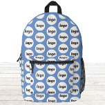 Logo Patroon Promotionele Business Blue Bedrukte Rugzak<br><div class="desc">Voeg je eigen logo toe aan dit ontwerp. Minimalistisch en professioneel. Geweldig voor een promotieproduct voor uw medewerkers,  medewerkers,  klanten en klanten. Ideaal voor shows,  reizen,  zakelijke of sportevenementen en weggeefacties. Voor andere versies,  zie het collectie.</div>