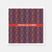 Logo Patroon voor brandafdeling Gepersonaliseerd Servet (Voorkant)