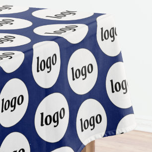 Logo Patroon Zakelijk Branding Marineblauw Tafelkleed