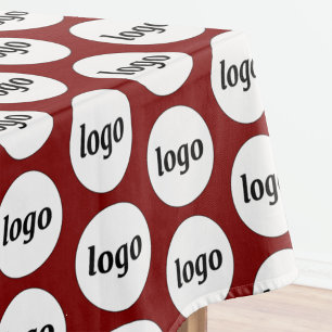 Logo Patroon Zakelijk Branding Wijnrood Tafelkleed