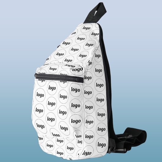 Logo Patroon Zakelijk Promotie Branding Wit Sling Bag