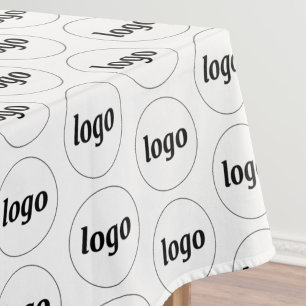 Logo Patroon Zakelijk Promotie Branding Wit Tafelkleed
