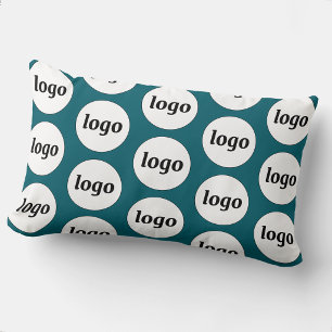 Logo Patroon Zakelijke Promotie Teal Groen Kussen