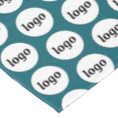 Logo Pattern Business Branding Blauwgroen Groen Tafelkleed (Gekanteld)