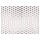 Logo Pattern Business Branding Blush Pink Tafelkleed (Voorkant (Horizontaal))