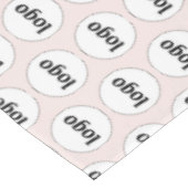 Logo Pattern Business Branding Blush Pink Tafelkleed (Gekanteld)