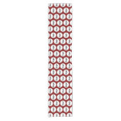 Logo Pattern Business Branding Bourgogne Rood Korte Tafelloper (Voorkant)