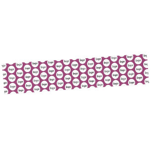 Logo Pattern Business Branding Cherry Pink Korte Tafelloper