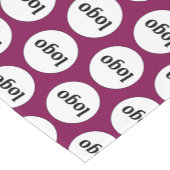 Logo Pattern Business Branding Cherry Pink Korte Tafelloper (Hoek)