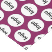 Logo Pattern Business Branding Cherry Pink Tafelkleed (Gekanteld)