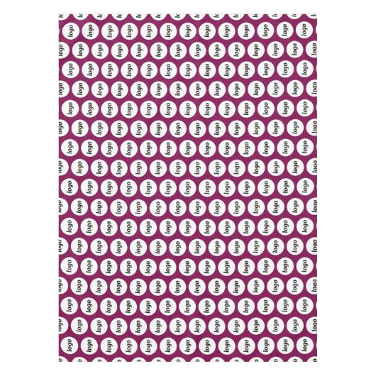 Logo Pattern Business Branding Cherry Pink Tafelkleed (Voorkant)