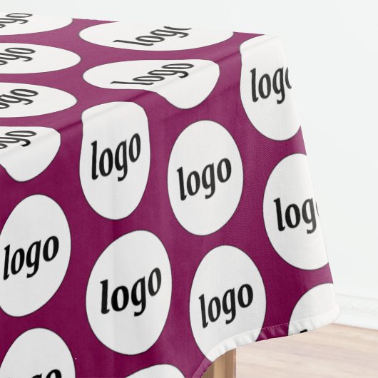 Logo Pattern Business Branding Cherry Pink Tafelkleed