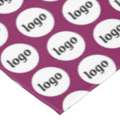 Logo Pattern Business Branding Cherry Pink Tafelkleed (Gekanteld)