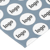 Logo Pattern Business Branding Dusty Blue Tafelkleed (Gekanteld)