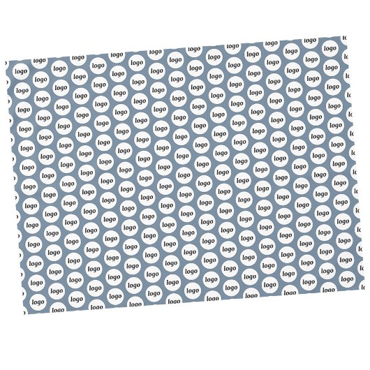 Logo Pattern Business Branding Dusty Blue Tafelkleed