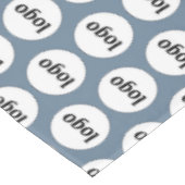 Logo Pattern Business Branding Dusty Blue Tafelkleed (Gekanteld)