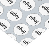 Logo Pattern Business Branding Poederblauw Korte Tafelloper (Hoek)