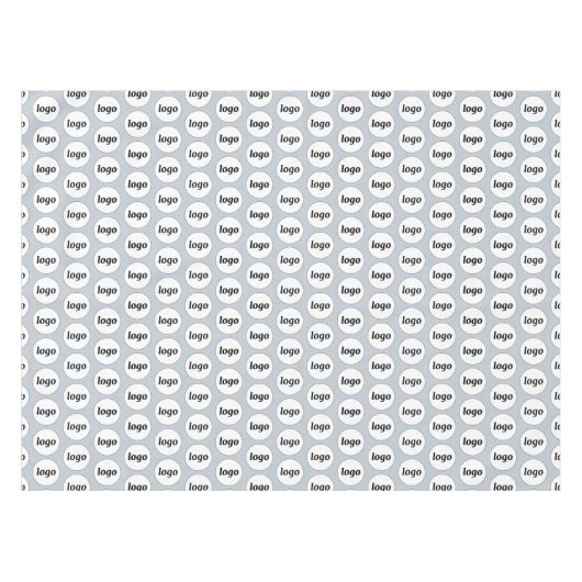 Logo Pattern Business Branding Poederblauw Tafelkleed (Voorkant (Horizontaal))