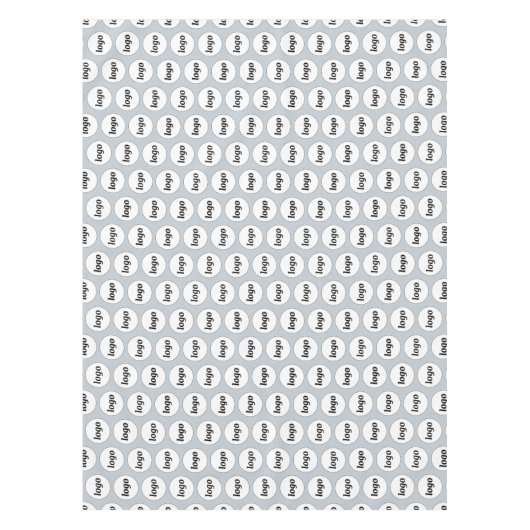 Logo Pattern Business Branding Poederblauw Tafelkleed (Voorkant)