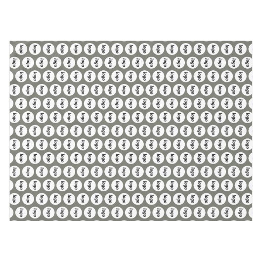 Logo Pattern Business Branding Sage Green Tafelkleed (Voorkant (Horizontaal))