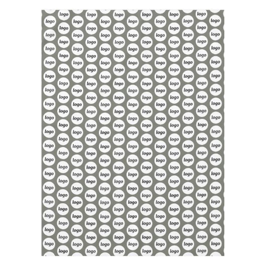 Logo Pattern Business Branding Sage Green Tafelkleed (Voorkant)