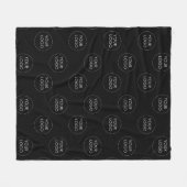 Logo Pattern Business Company Corporate Black Fleece Deken (Voorkant (Horizontaal))