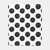 Logo Pattern Business Company Corporate White Fleece Deken (Voorkant)
