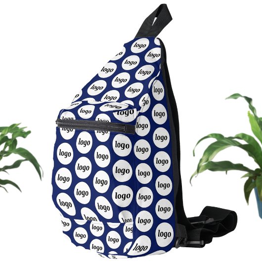 Logo Pattern Business Promotie Navy Blue Sling Bag