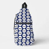 Logo Pattern Business Promotie Navy Blue Sling Bag (Voorkant)