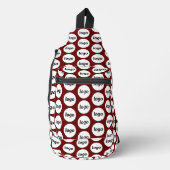Logo Pattern Business Promotionele Bourgogne Rood Sling Bag (Voorkant)