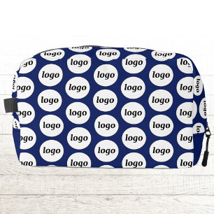 Logo Pattern Promotional Business Navy Blauw Toilettasje