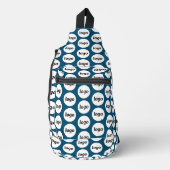 Logo Pattern Zakelijke Promotie Blauwgroen Groen Sling Bag (Voorkant)