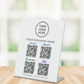 Logo Paypal Venmo CashApp Zelle QR-codes Reclamebord Met Voetstuk