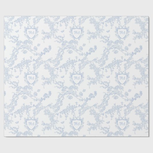 Logo personaliseren Aangepaste Monogram Chinoiseri Cadeaupapier (Vlak)