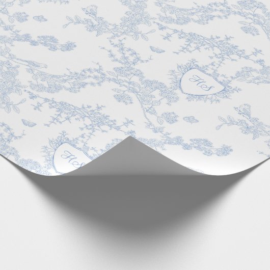 Logo personaliseren Aangepaste Monogram Chinoiseri Cadeaupapier (Hoek)