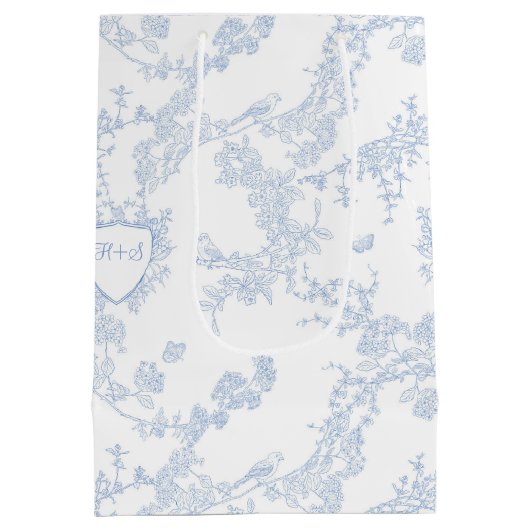 Logo personaliseren Aangepaste Monogram Chinoiseri Medium Cadeauzakje (Achterkant)