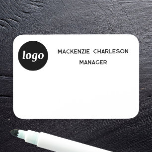 Logo Personeel Bezet Magnetisch of Speld Droog Uit Naamplaatje