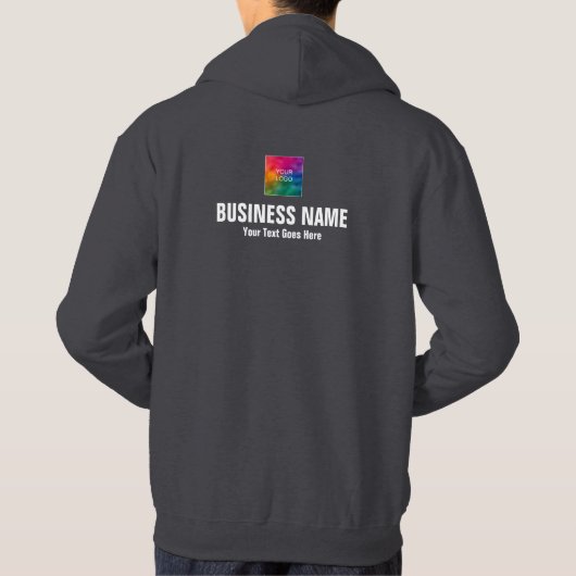 Logo Personeel Personeelsleden Mannen Hoodie (Achterkant)