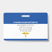 Logo Personeelsfoto ID Badge (Achterkant)