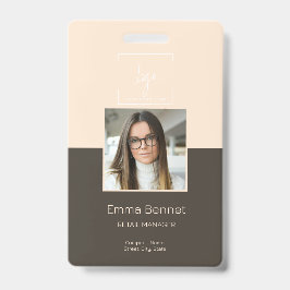 Logo Personeelsfoto ID Bedrijfsnaam Badge