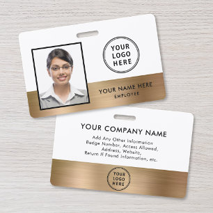 Logo Personeelsfoto ID Goud Badge