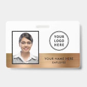 Logo Personeelsfoto ID Goud Badge (Voorzijde)