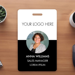 Logo personeelskaart ronde foto ID Badge