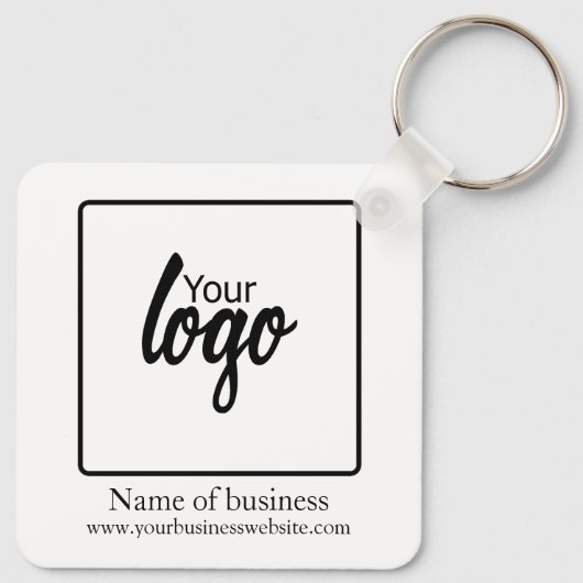 Logo persoonlijke bedrijven sleutelhanger (Achterkant)
