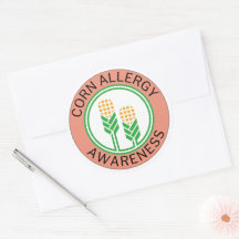 Logo perzik voor bewustzijn van maïsallergie