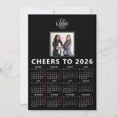 Logo Photo Black Slanke Agenda 2026 Zakelijk Feestdagenkaart (Voorkant)