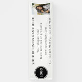 Logo Photo Business Contactgegevens bewerkbaar Spandoek (Verticaal)