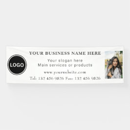 Logo Photo Business Contactgegevens bewerkbaar Spandoek